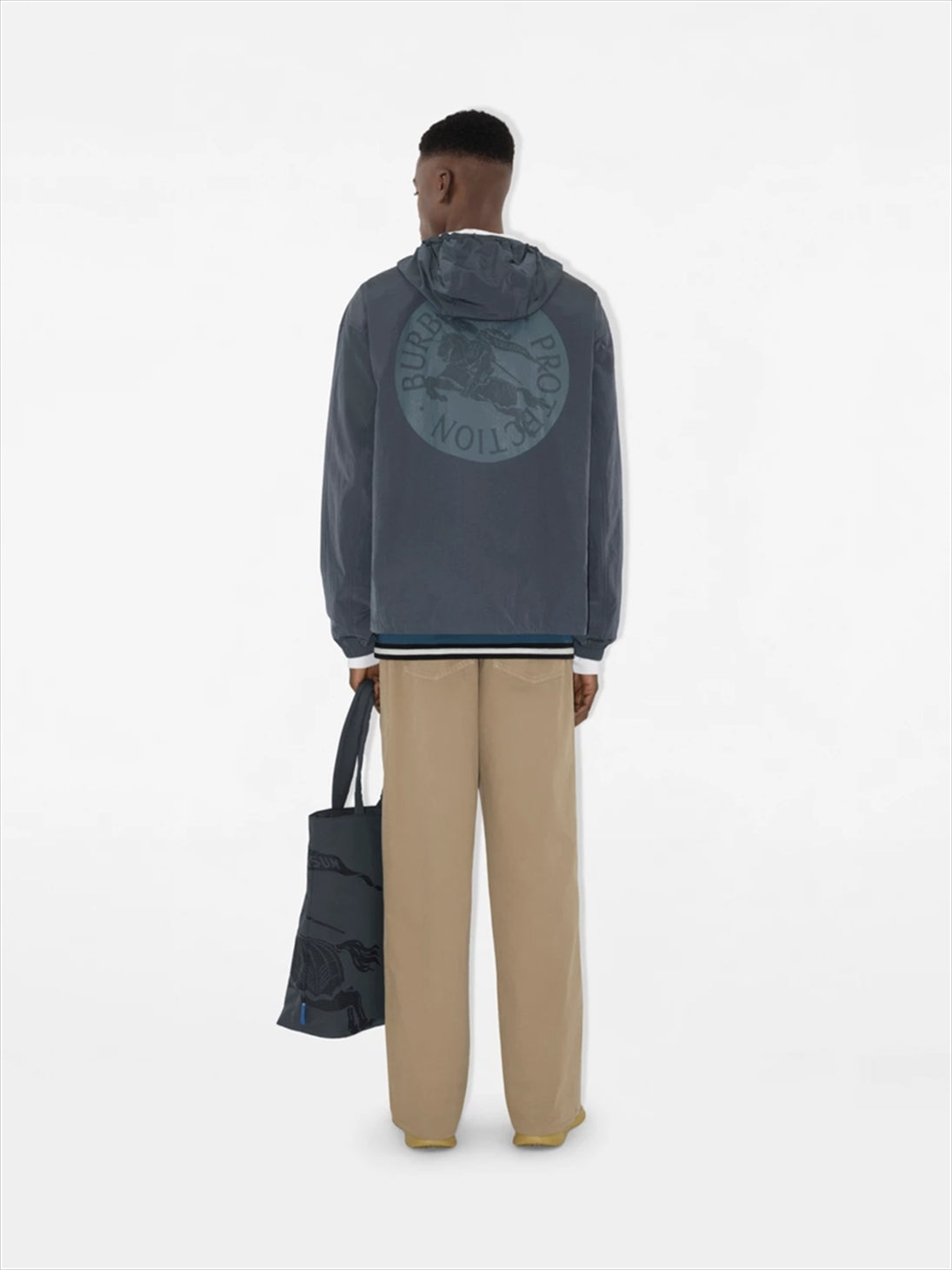 EKD LOGO NYLON HOODED ZIP-UP JACKET
