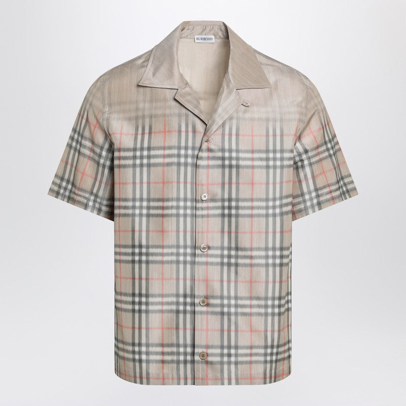 Beige shirt with shaded Check pattern