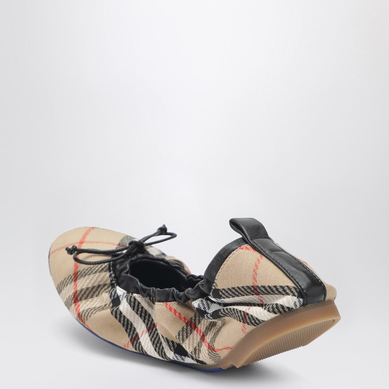 Fawn Check ballet flats beige
