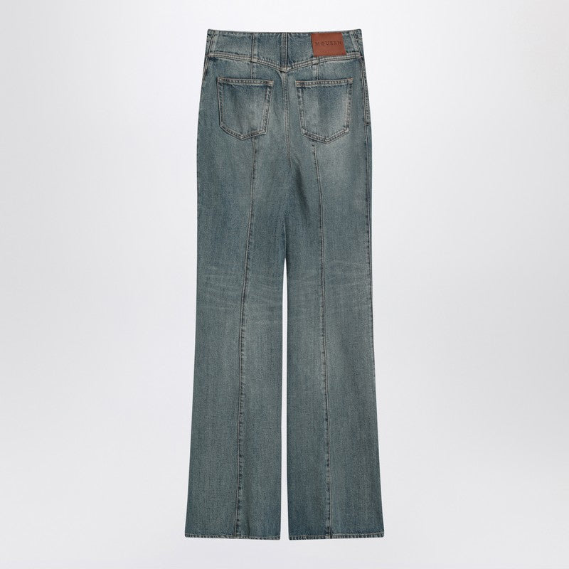 Flared Jeans With Turn-ups At The Waist