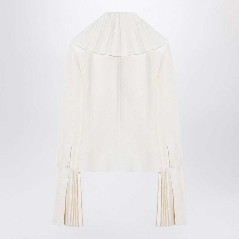 Ivory Pleated Blouse