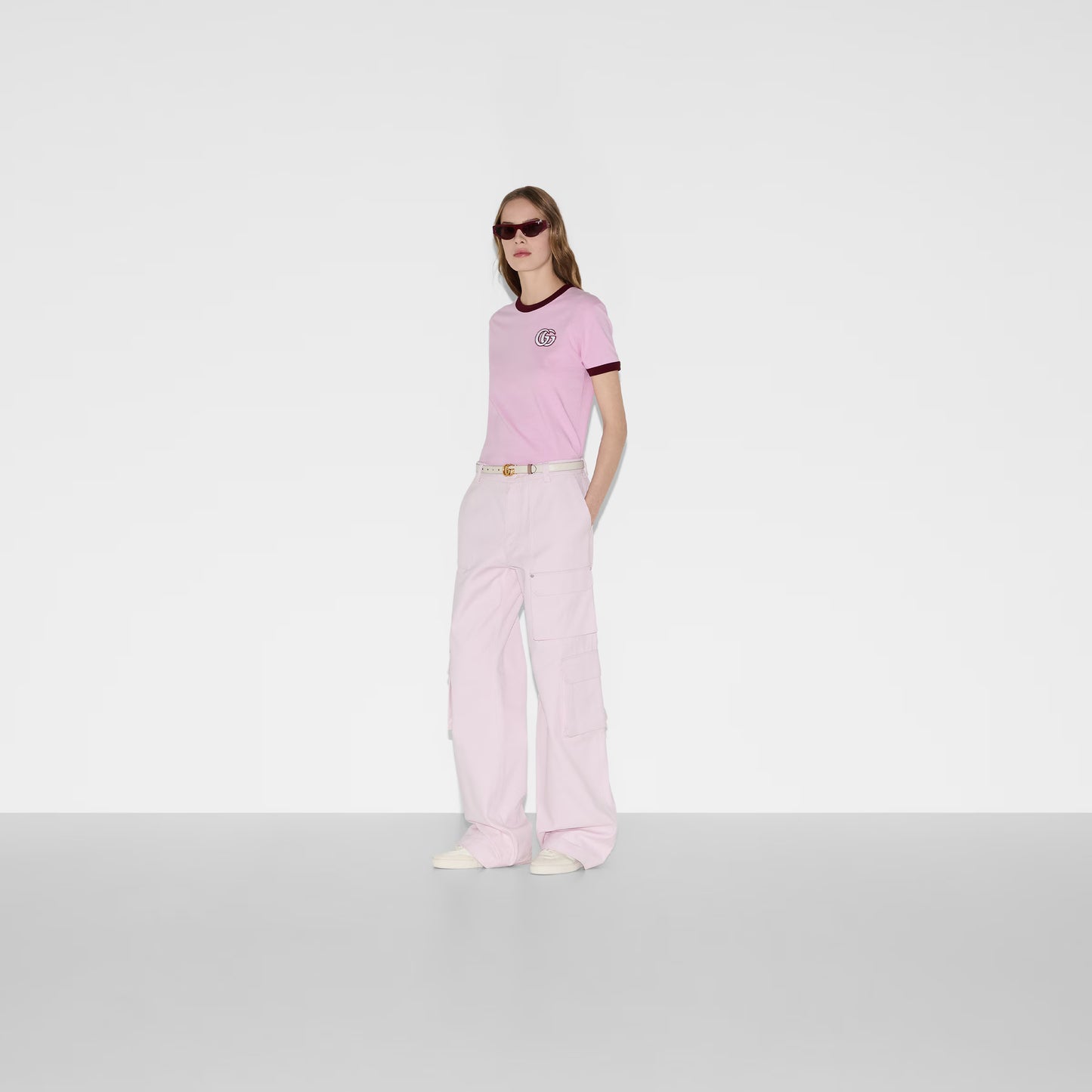Embroidered cotton jersey T-shirt
