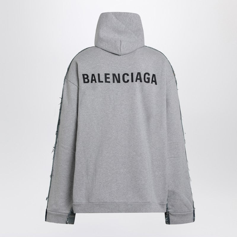 Denim And Fleece Cotton Jacket With Logo