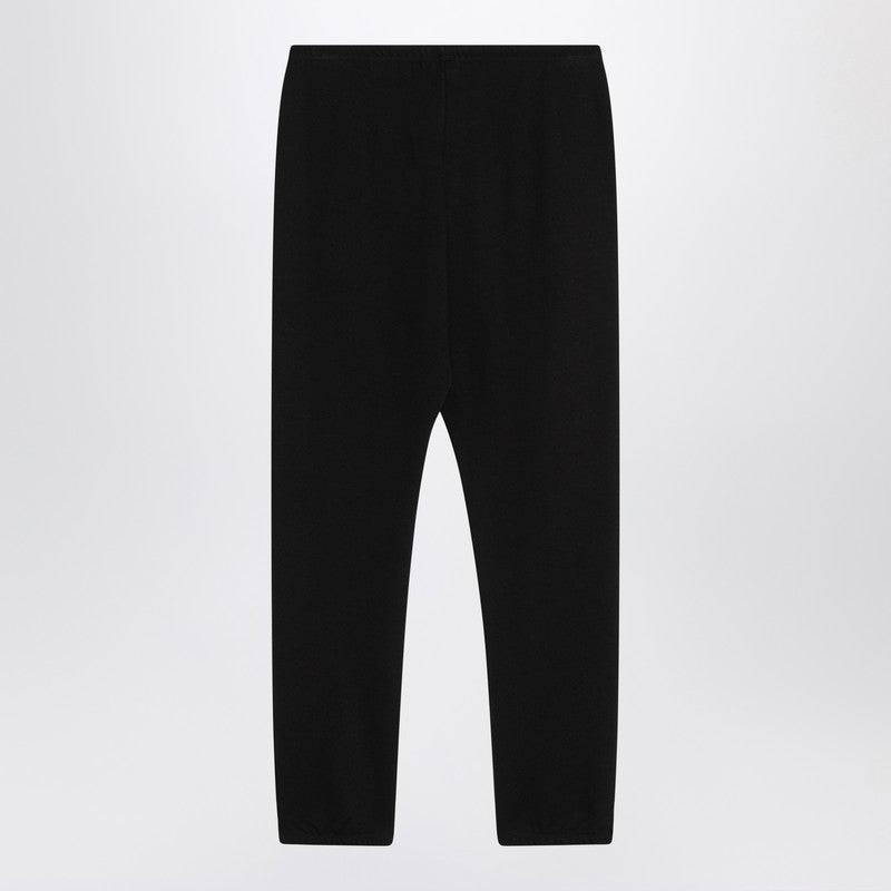 Teo black cotton and cashmere trousers