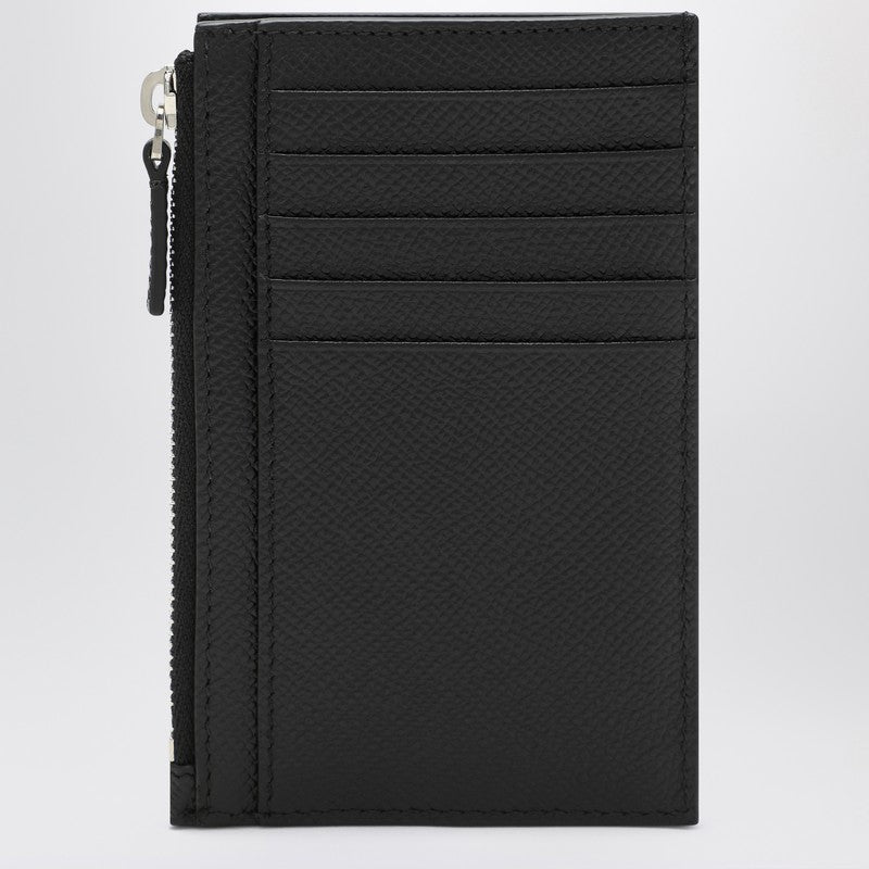 Black leather passport holder and wallet