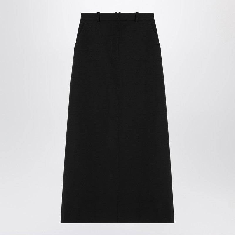Black Wool Roux Skirt