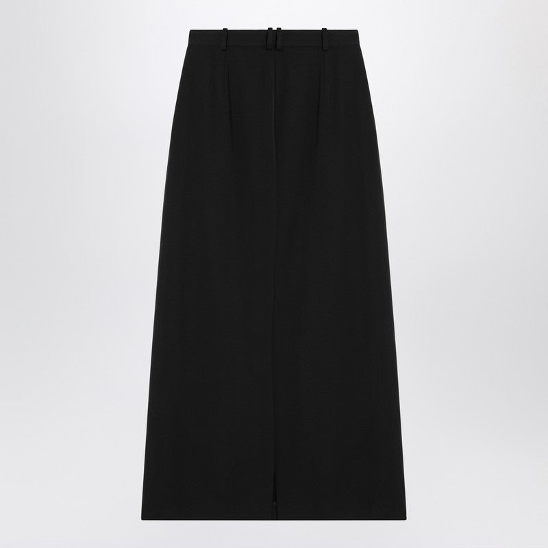 Black Wool Roux Skirt
