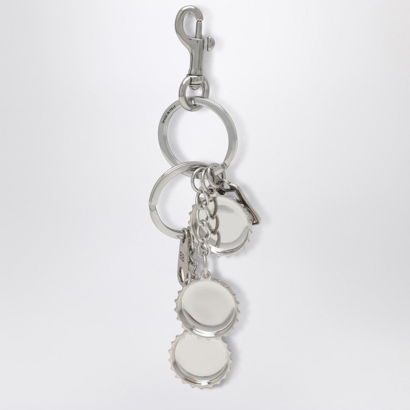 Logo bottle cap keyring charm