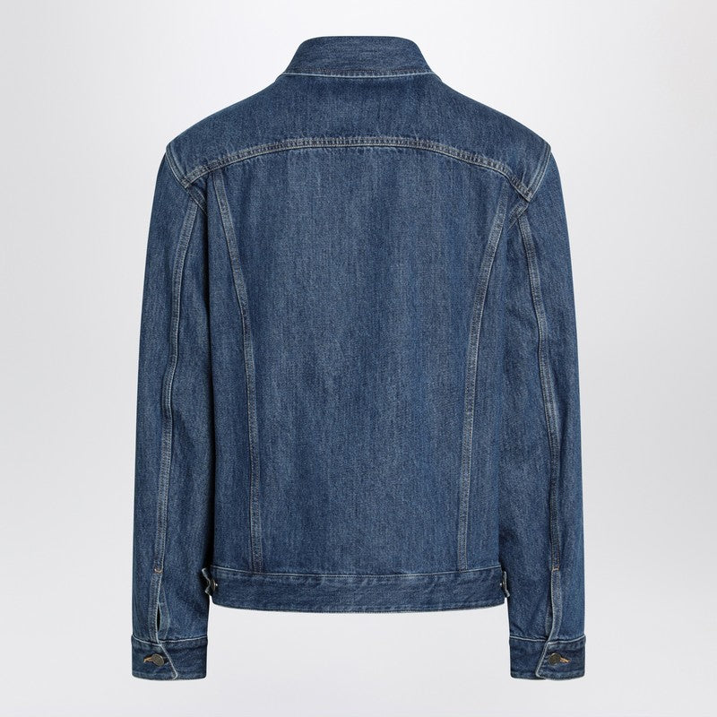 Blue denim jacket with Vgold detail