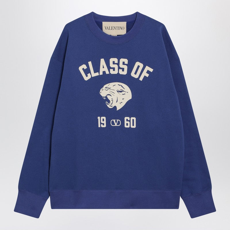 Blue sweatshirt with Panther print