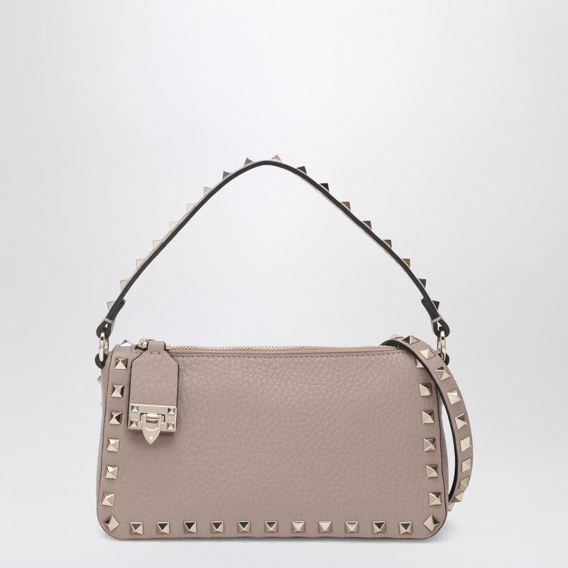Small blush pink Rockstud shoulder bag