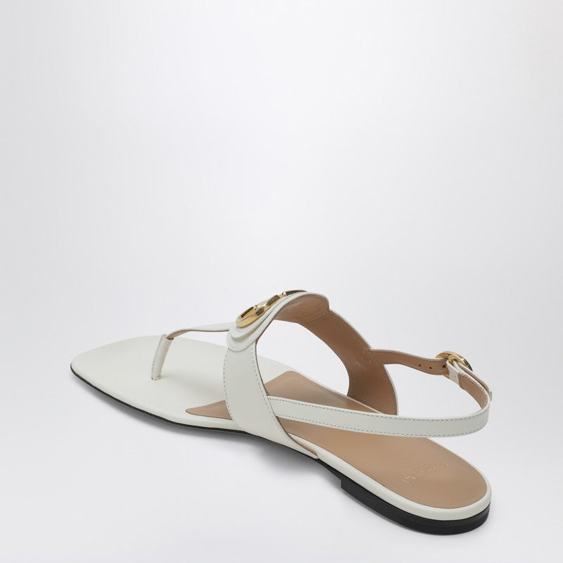 Ivory VLogo Signature Thong Sandals