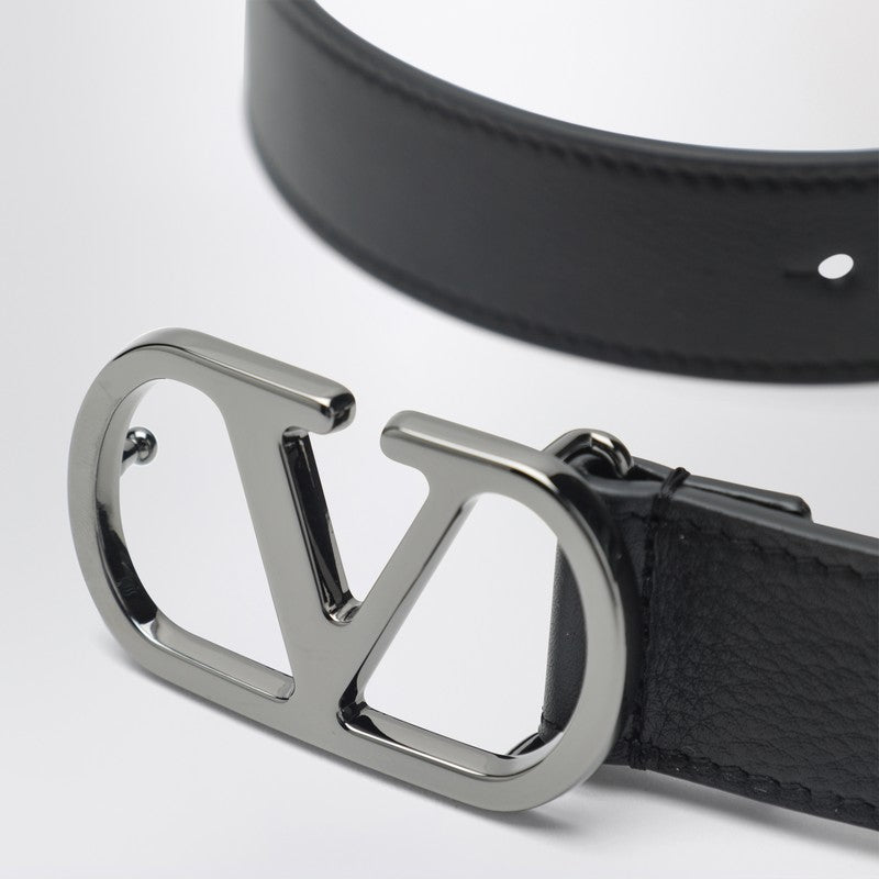 Black VLogo Signature belt