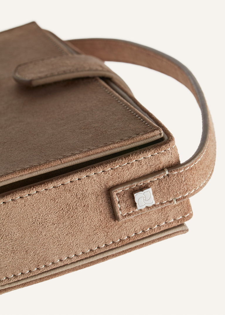 APOLONIA BAG IN SUEDE WITH FLOWER CHARM