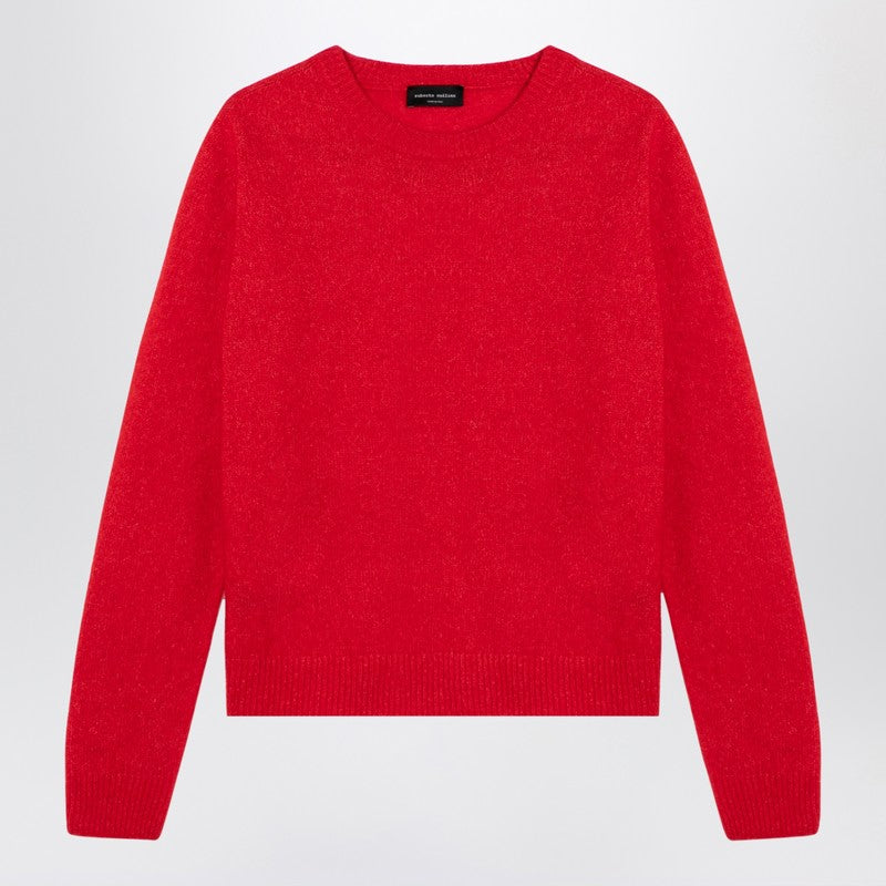 Red Sweater In Cashmere And Silk Blend