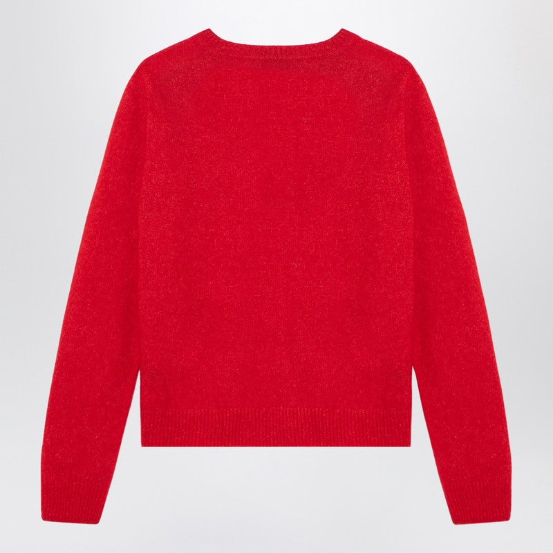 Red Sweater In Cashmere And Silk Blend