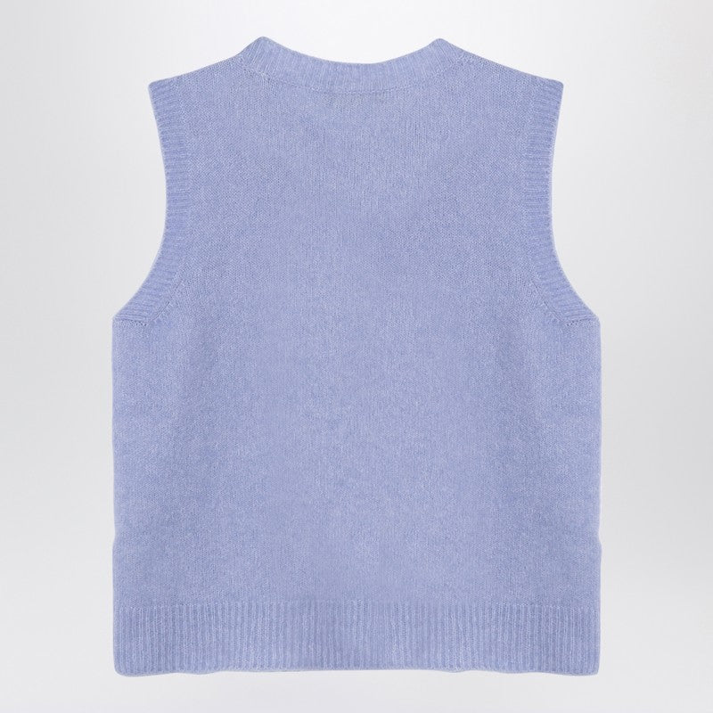 Light Blue Cashmere Blend Waistcoat
