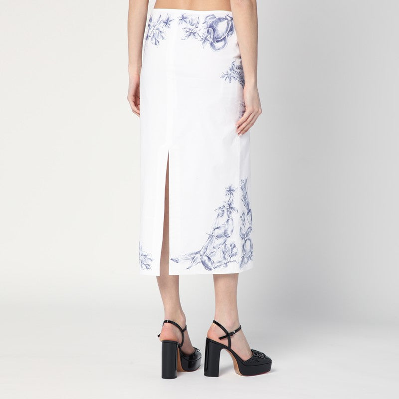 Longuette Skirt With Olivia Print