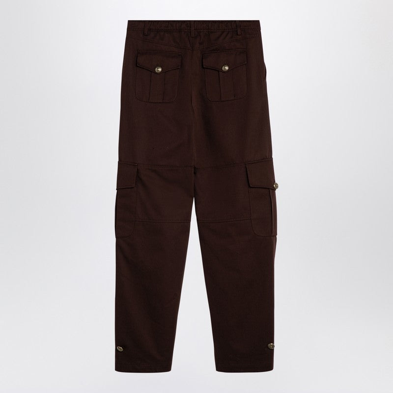 Brown Wide Cargo Trousers