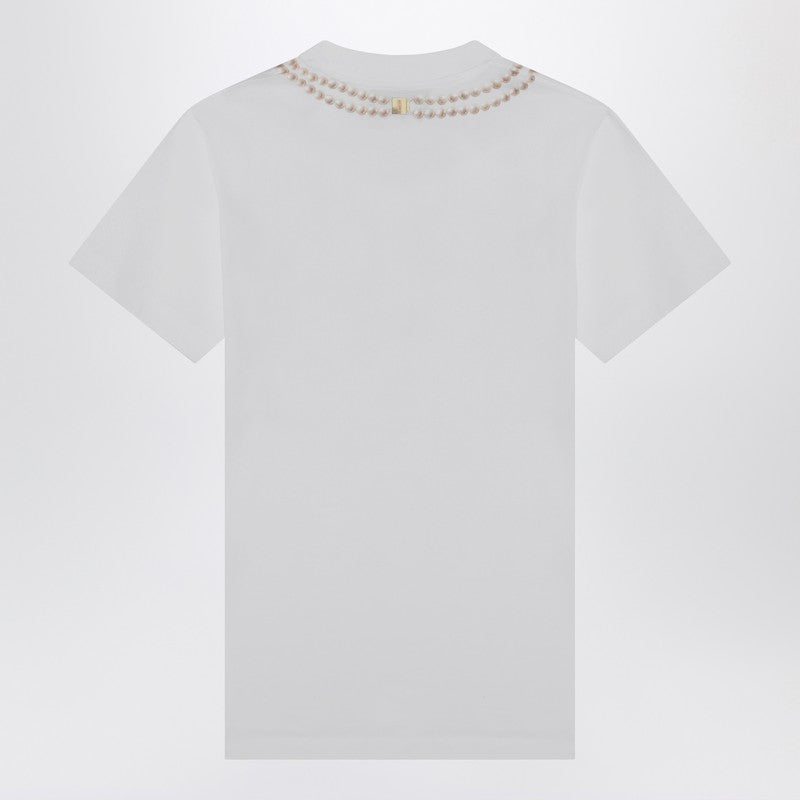 White Moschino Breakfast T-shirt