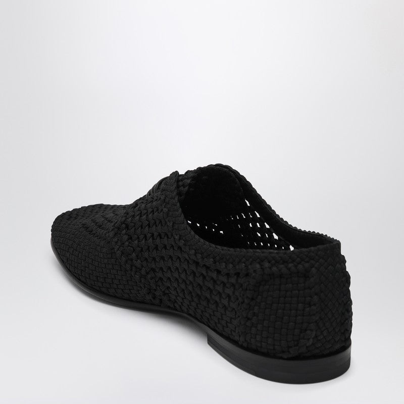 Black Woven Fabric Derby