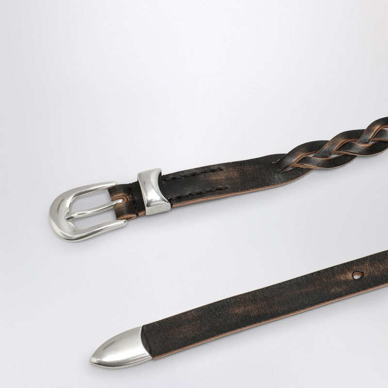 Vintage Black Braided Belt