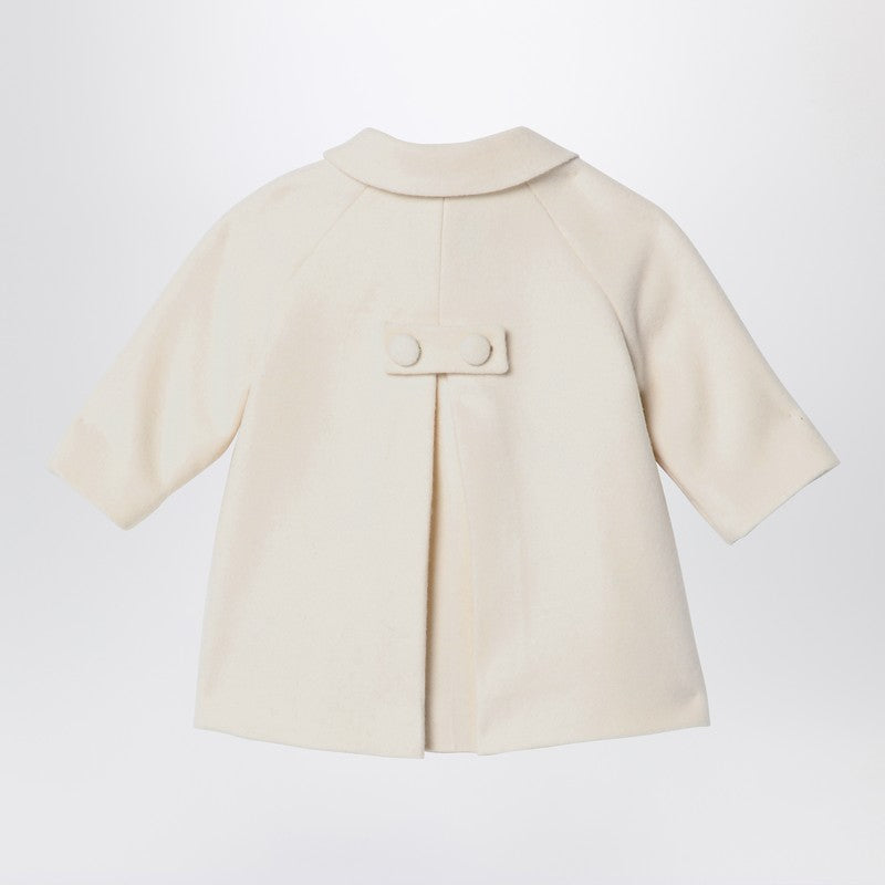 White Wool Blend Coat