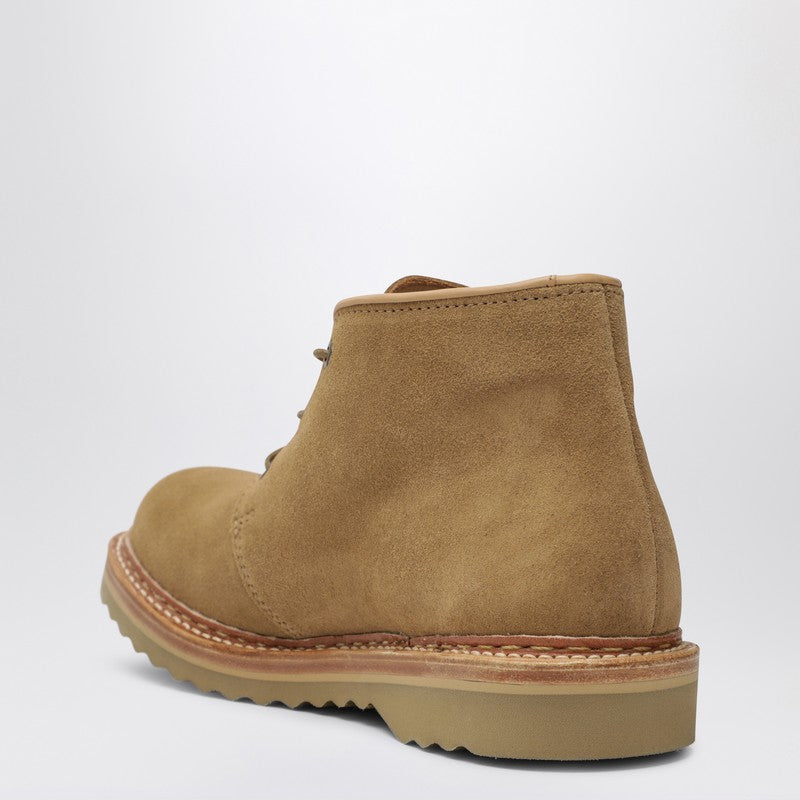 Beige suede chukka boots
