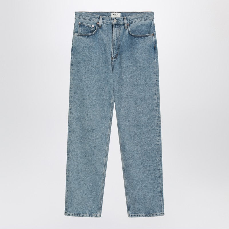 Light Blue Jeans In Regenerated Denim