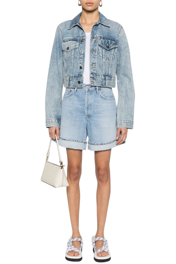 Dame High-Waisted Denim Shorts