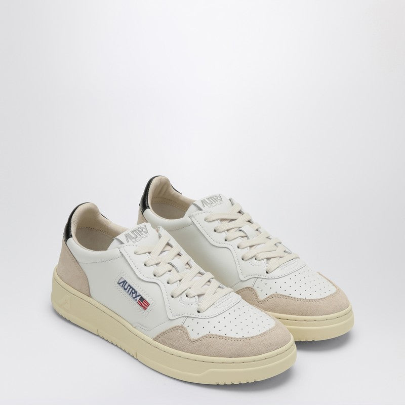 Medalist Trainer In White/black Leather And Suede