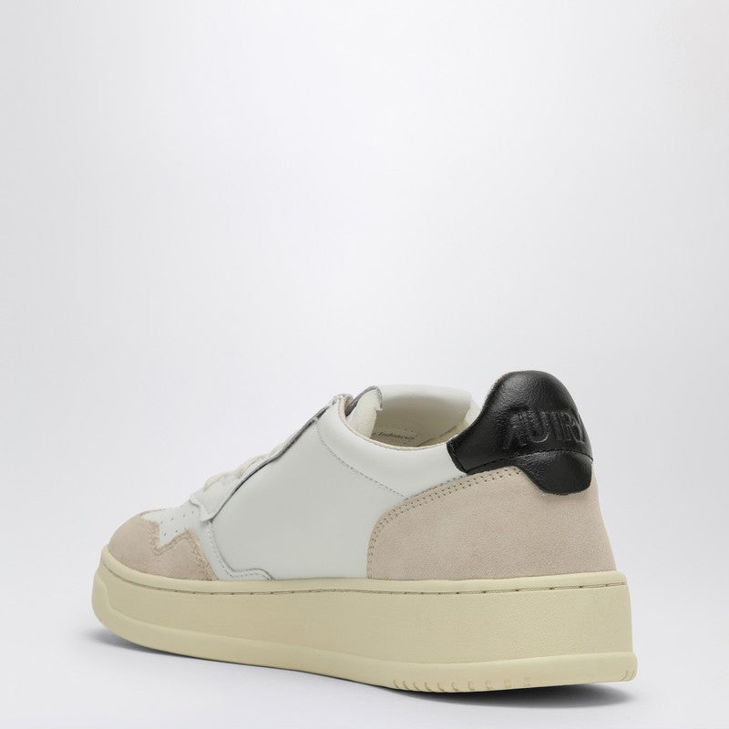 Medalist Trainer In White/black Leather And Suede