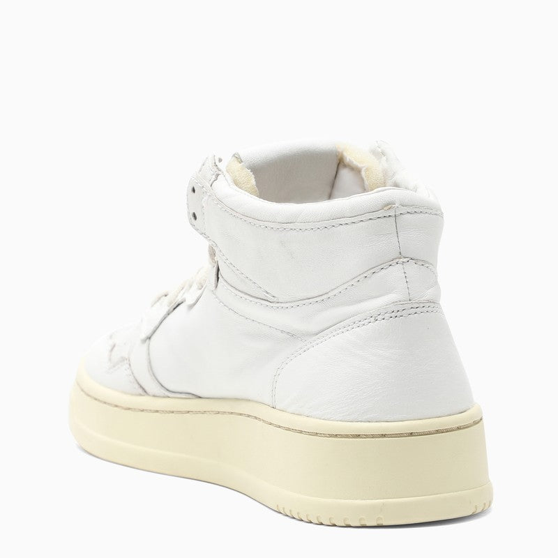 White Leather High-top Sneakers