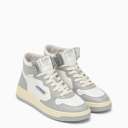 Medalist Mid sneakers in white/light grey leather