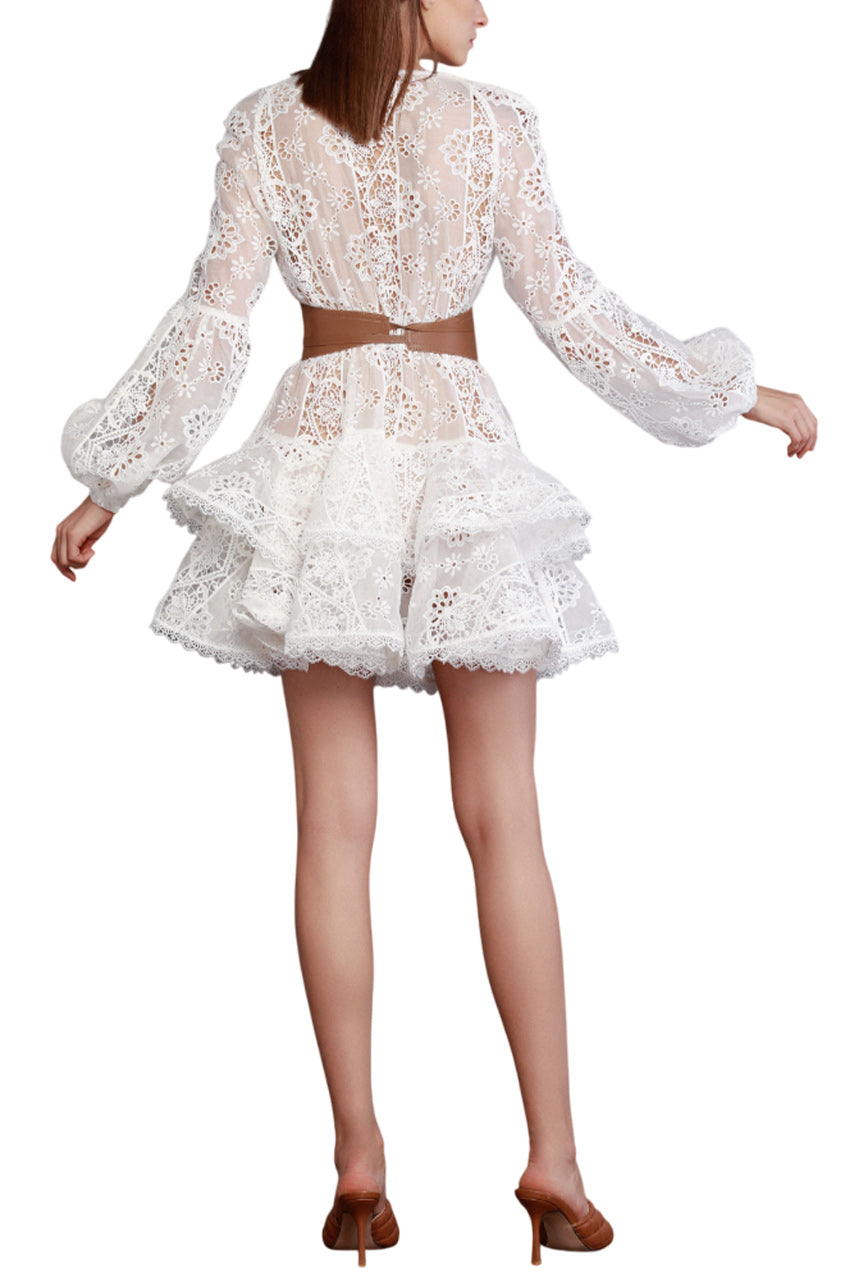 ADELE MINI RUFFLE DRESS