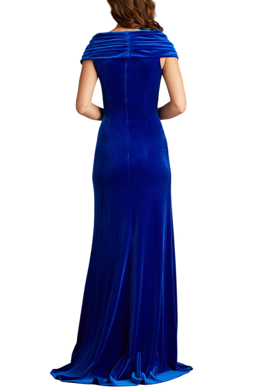 ALVAREZ VELVET WATERFALL DRAPE GOWN