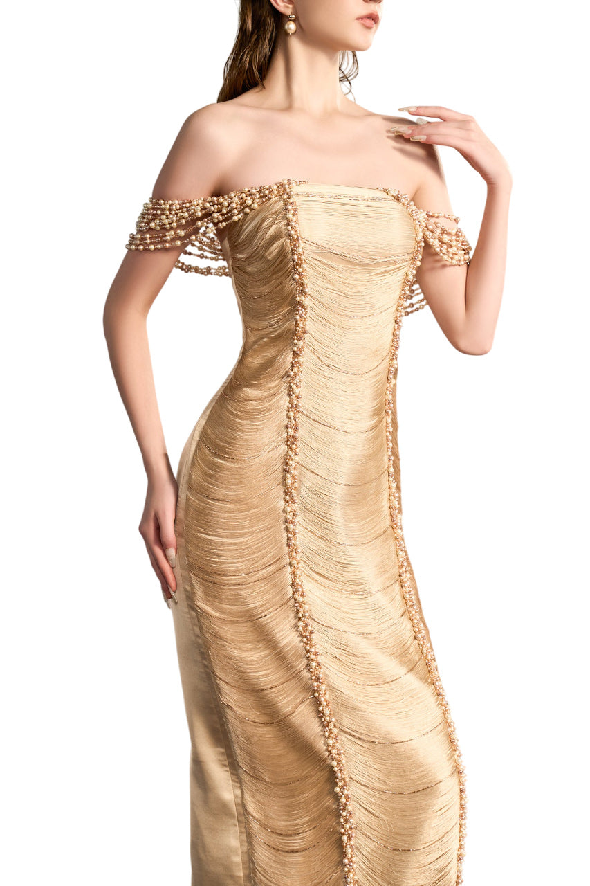 AMANDA FLOW PEARL DRESS