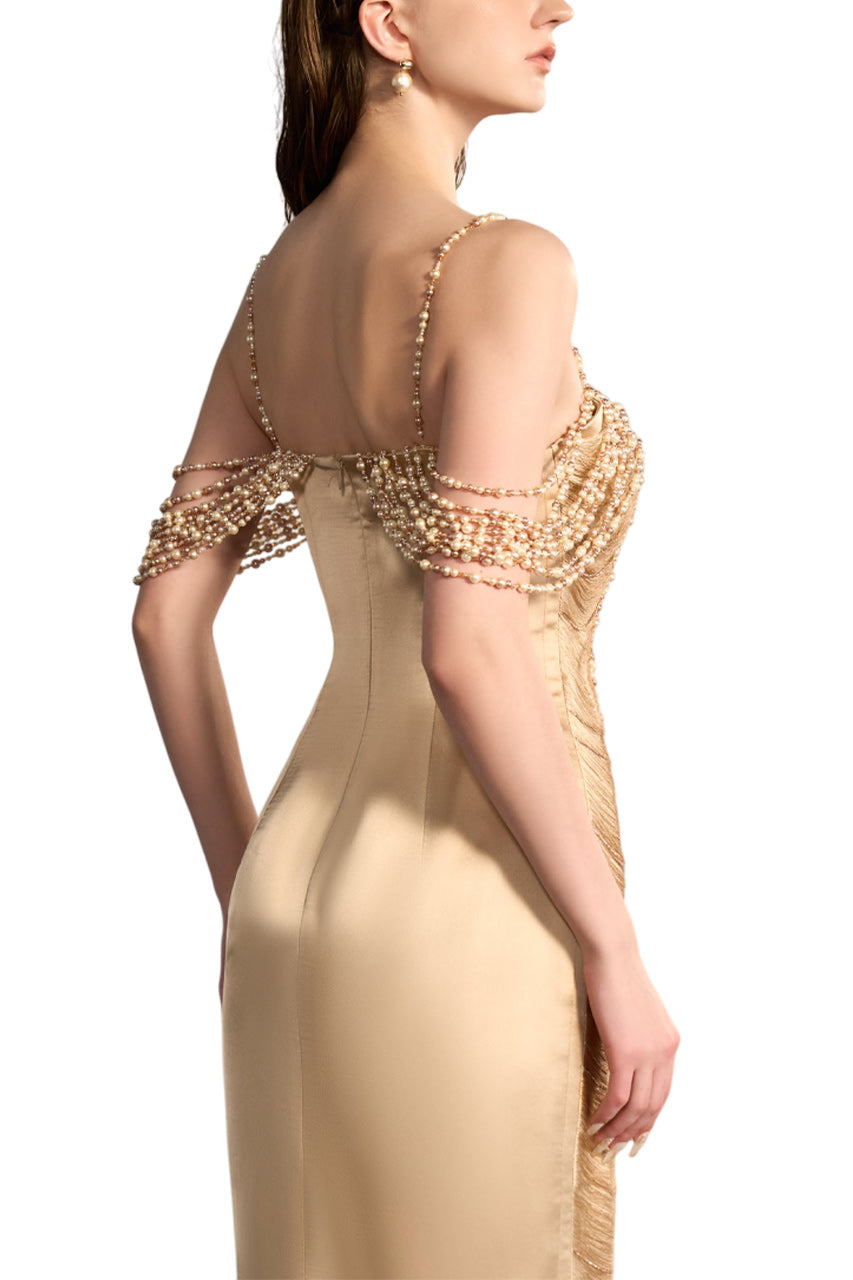 AMANDA FLOW PEARL DRESS