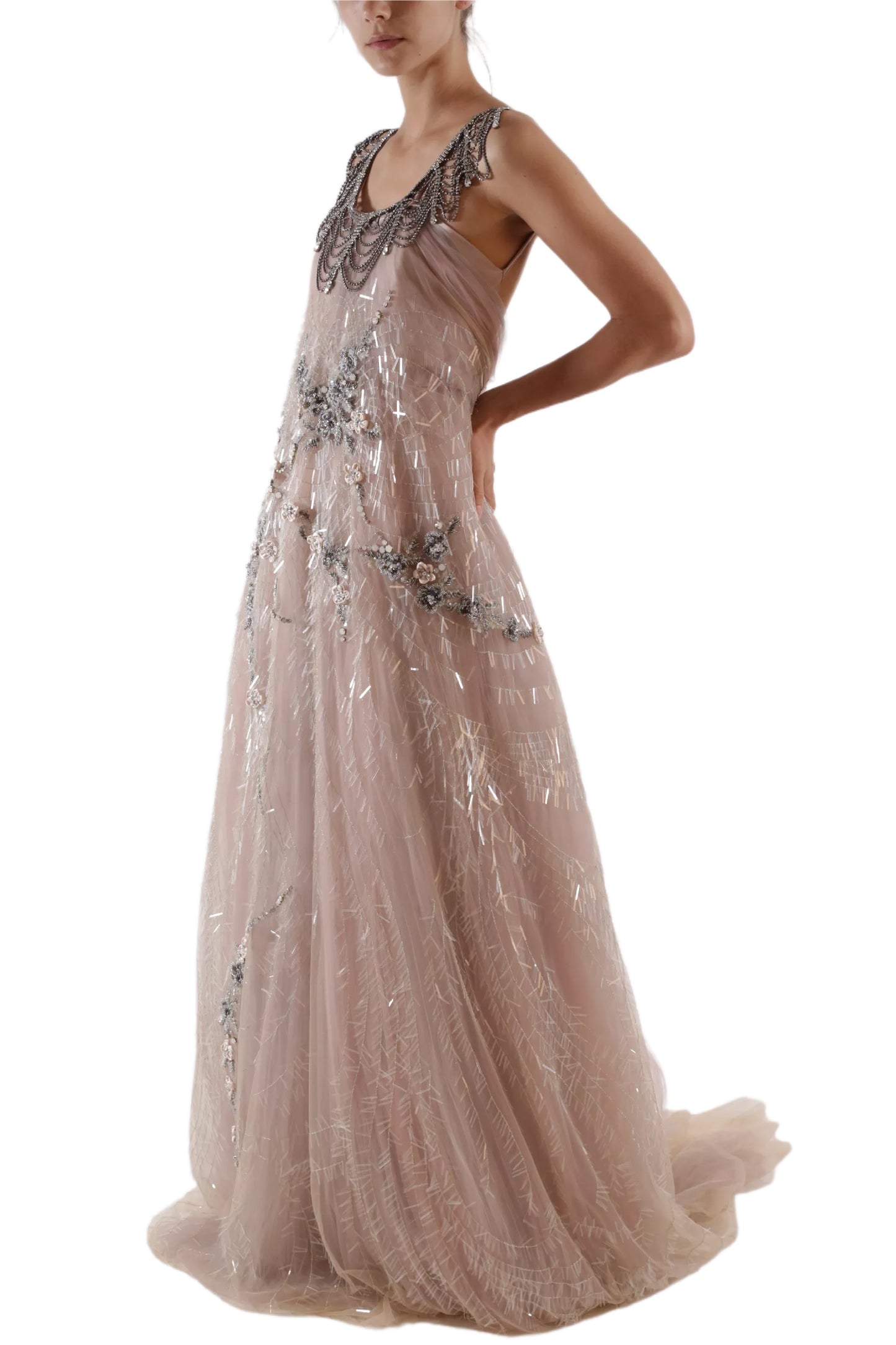 ANTIQUE ROSE GOWN