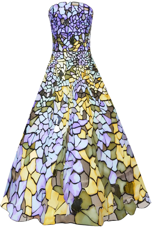 ART NOUVEAU STAINED GLASS GOWN