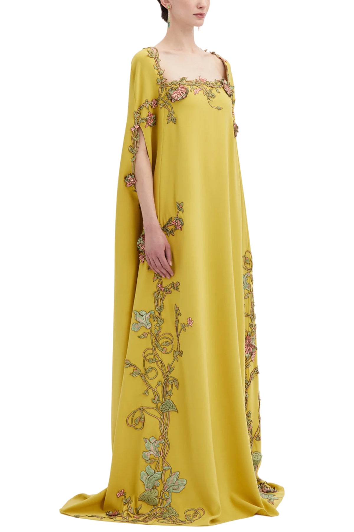 ART NOUVEAU THREADWORK CAFTAN DRESS