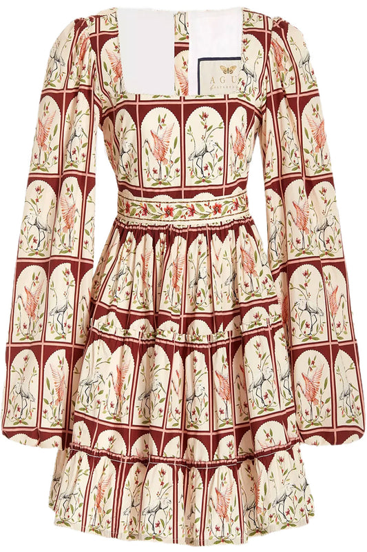 AVENA PRINTED COTTON MINI DRESS