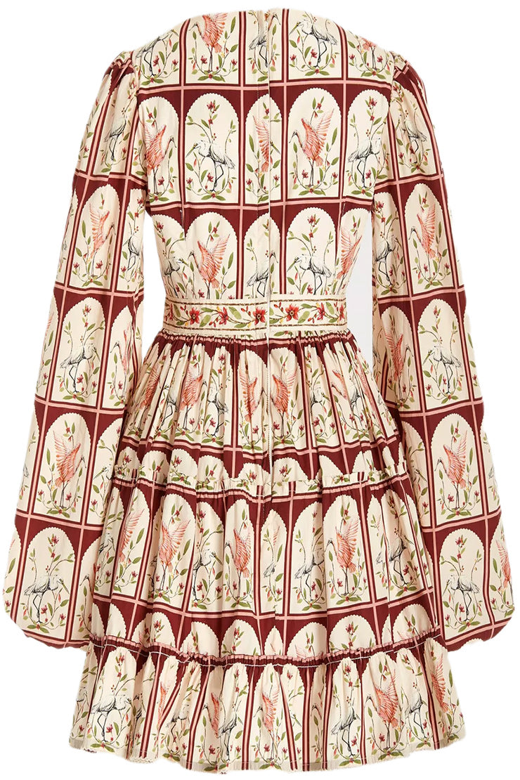 AVENA PRINTED COTTON MINI DRESS