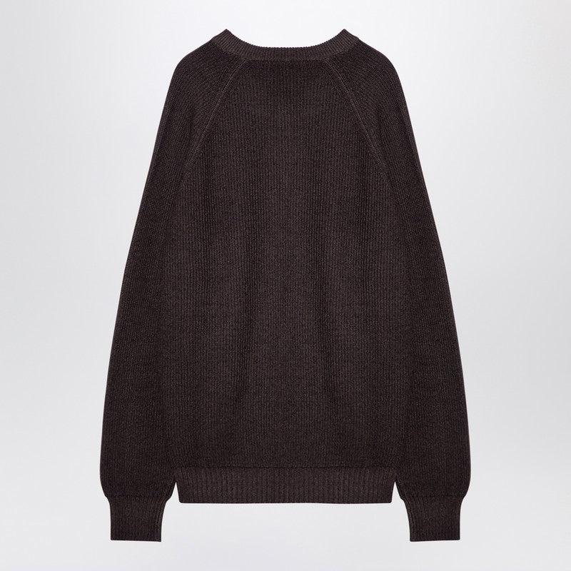 Brown Virgin Wool Pullover
