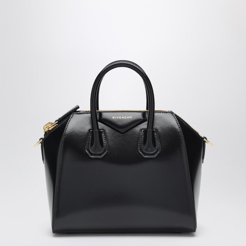 Antigona mini bag in black Box leather