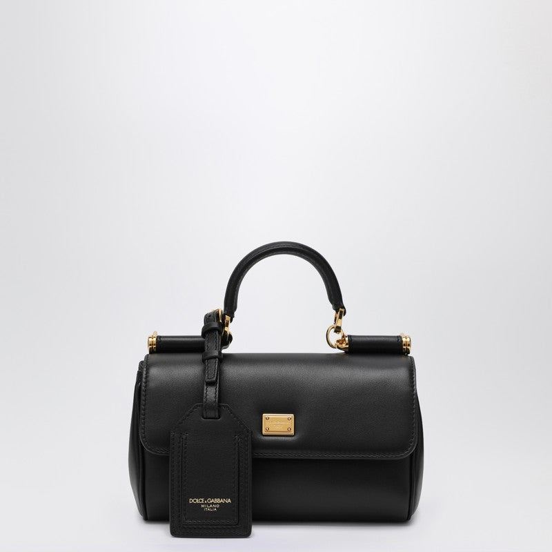 Small My Sicily handbag in black leather