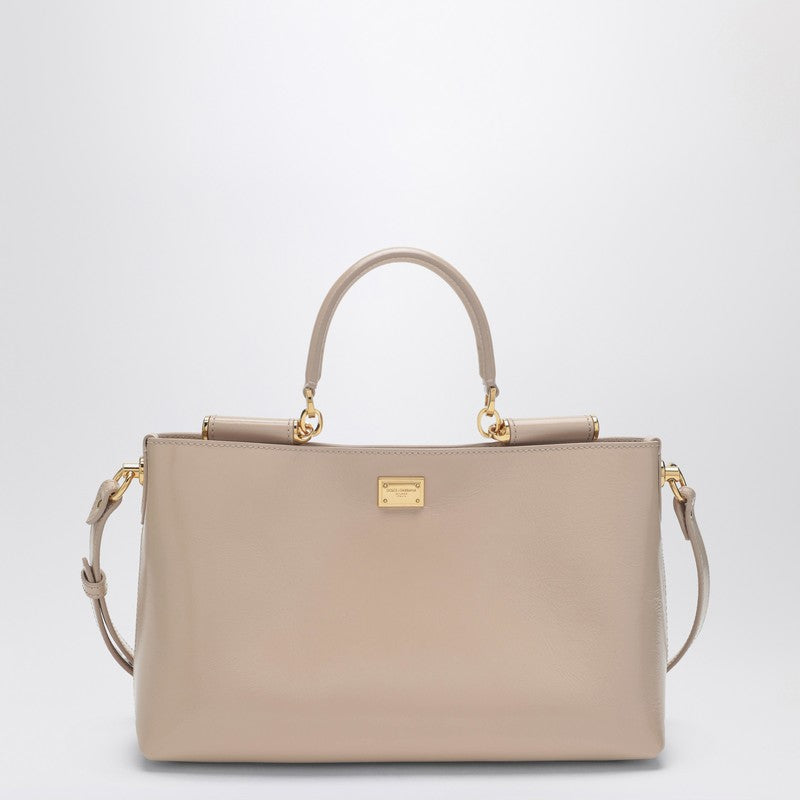 Vittoria handbag in flesh-coloured leather