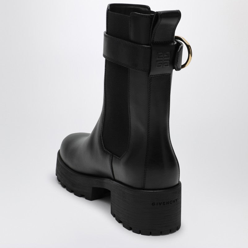 Voyou Black Leather Ankle Chelsea Boot