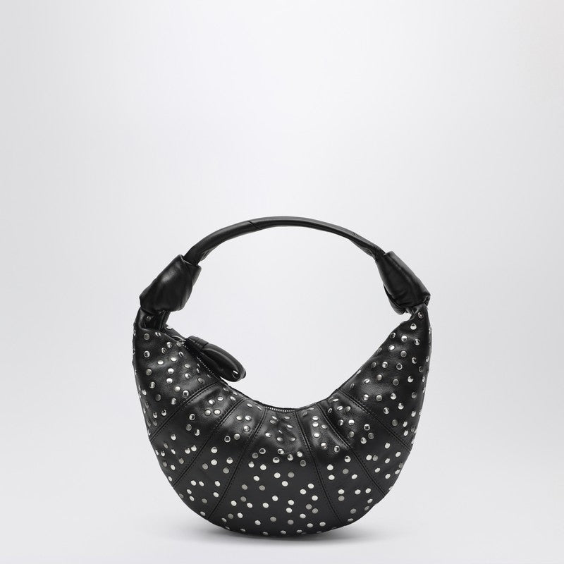 Brown Fortune Croissant bag with studs