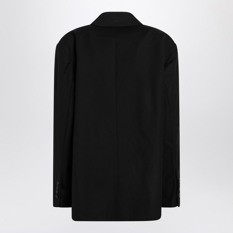 Black oversized single-breasted Gelso jacket